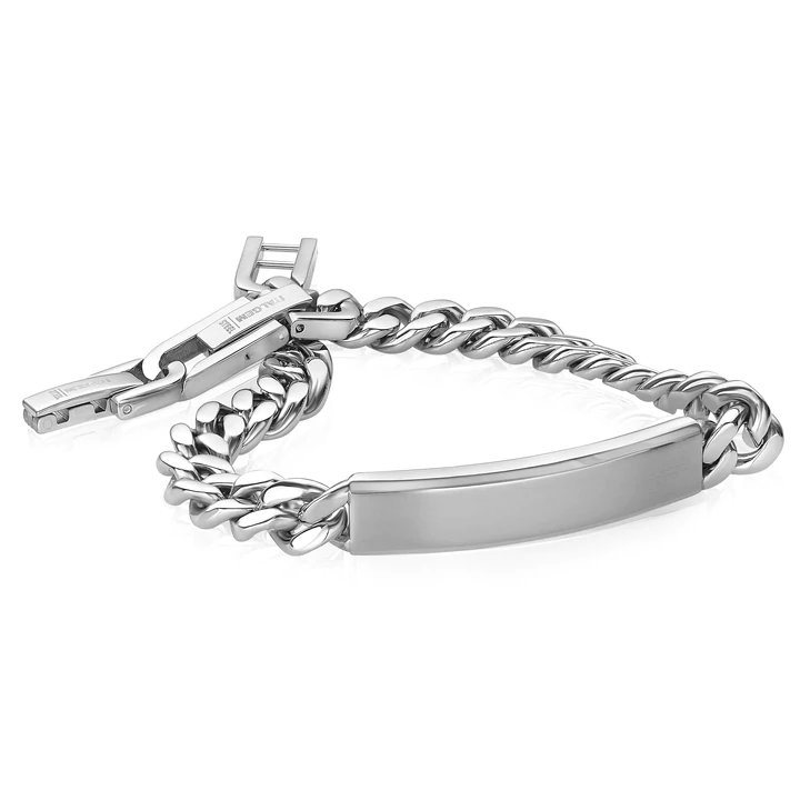 Bracelet pour homme en stainless, plaque unie