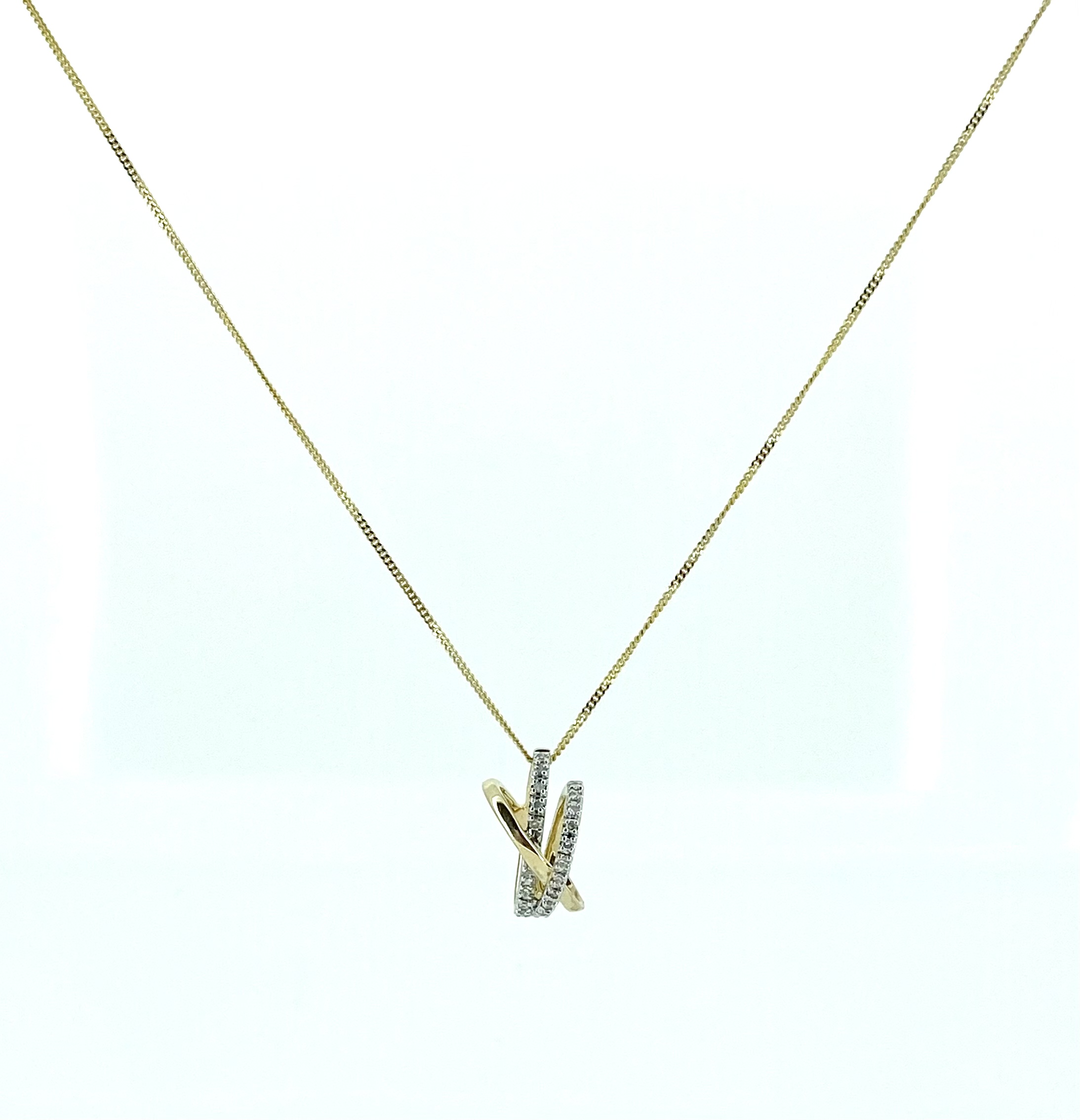 Pendentif pour femme en or 10k, 0.11 carat de diamants