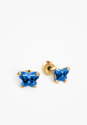 Boucles d'oreilles pour enfant en or 10K, septembre 6x4mm