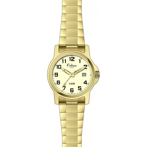 Montre stainless élastique, 3ATM, lumière