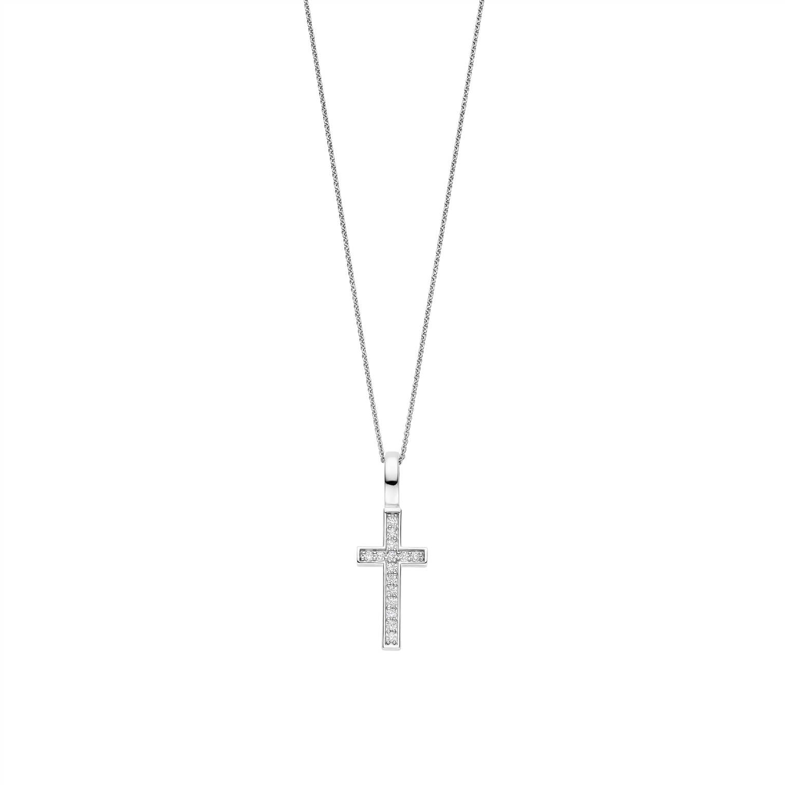 Pendentif pour femme en argent 925, cubic zirconium, croix - 6857ZI - Ti Sento Milano
