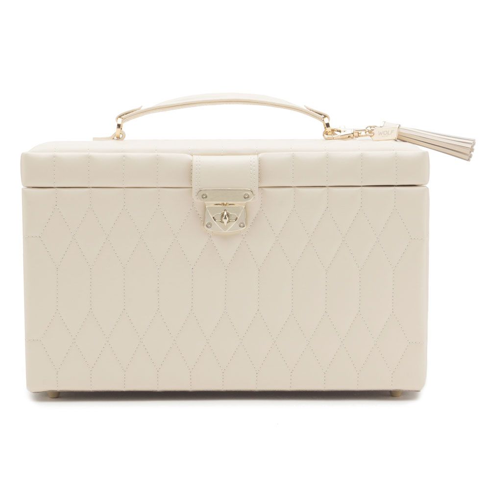 Coffre de bijoux en cuir véritable, Caroline, Large - 329653 - Wolf