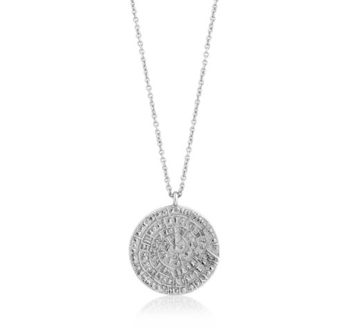 Pendentif pour femme en argent 925, médaillon avec gravure