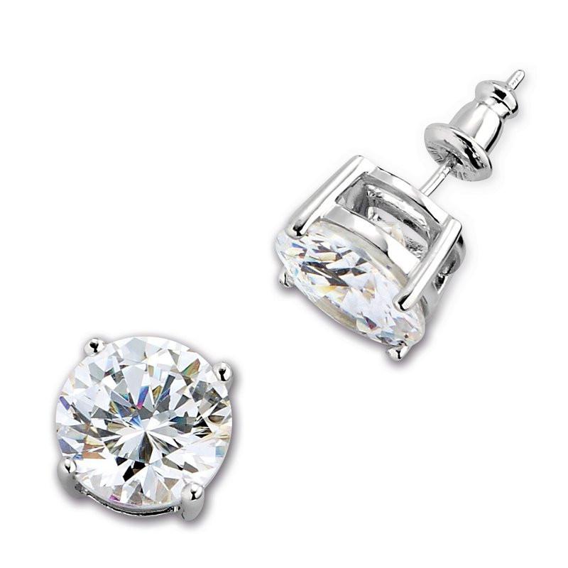 Boucles d'oreilles pour femme en argent 925, cubic zirconium