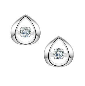 Boucles d'oreilles pour femme en argent 925, zircons dansants