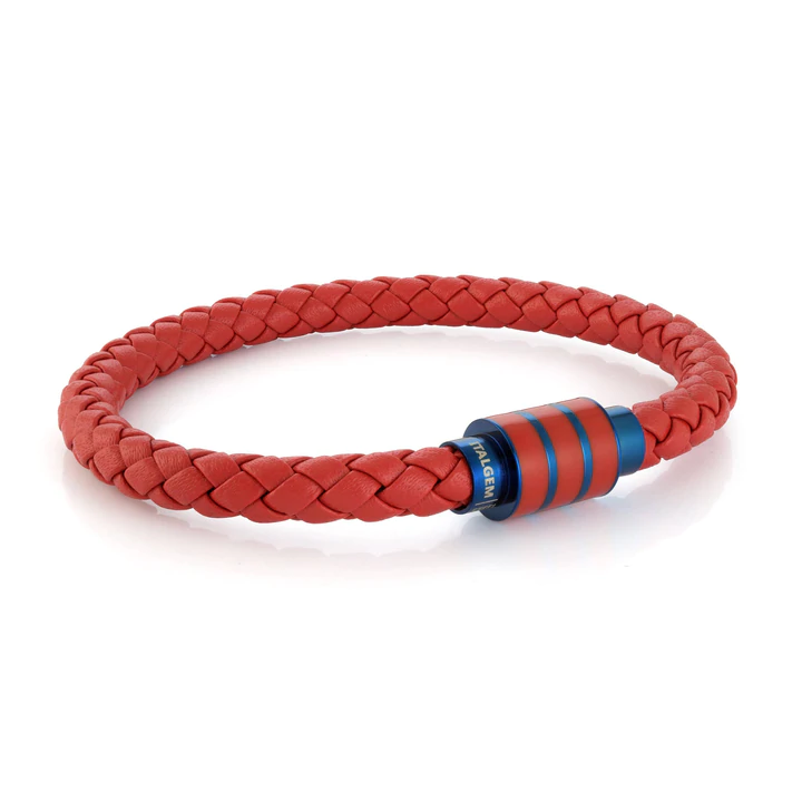 Bracelet pour homme en stainless et cuir - SLB533-8 - Italgem