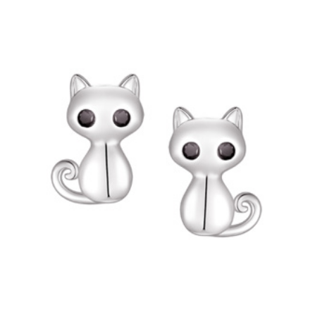 Boucles d'oreilles pour femme en argent 925, chatons - L416E - Legend