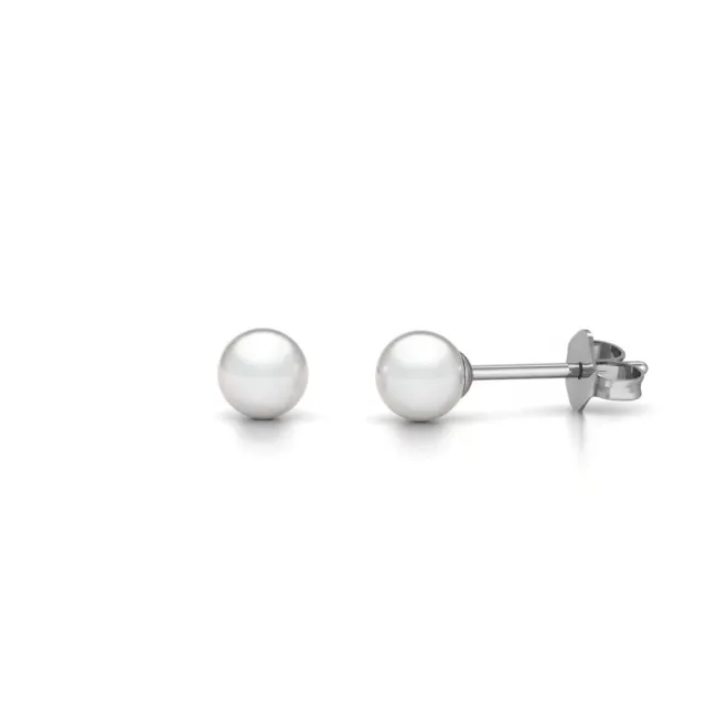 Boucles d'oreilles en or 10k, boules unies - EW-A41-075/5m - C.B.E