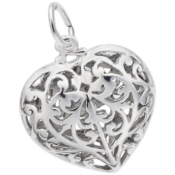 Pendentif en argent 925, coeur
