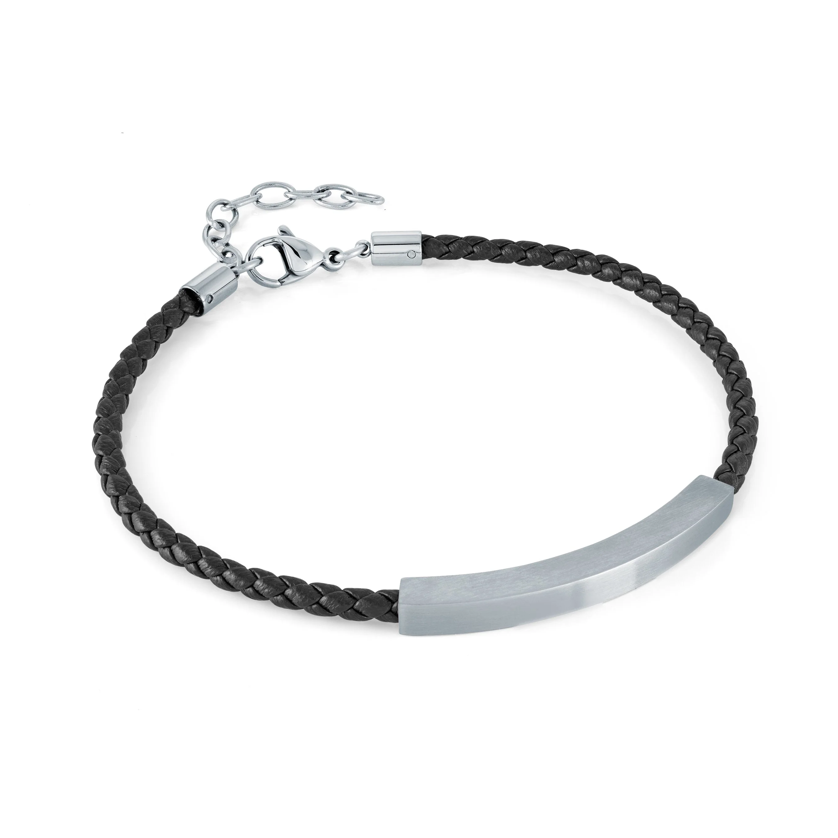 Bracelet pour homme en stainless et cuir - SLB613 - Italgem