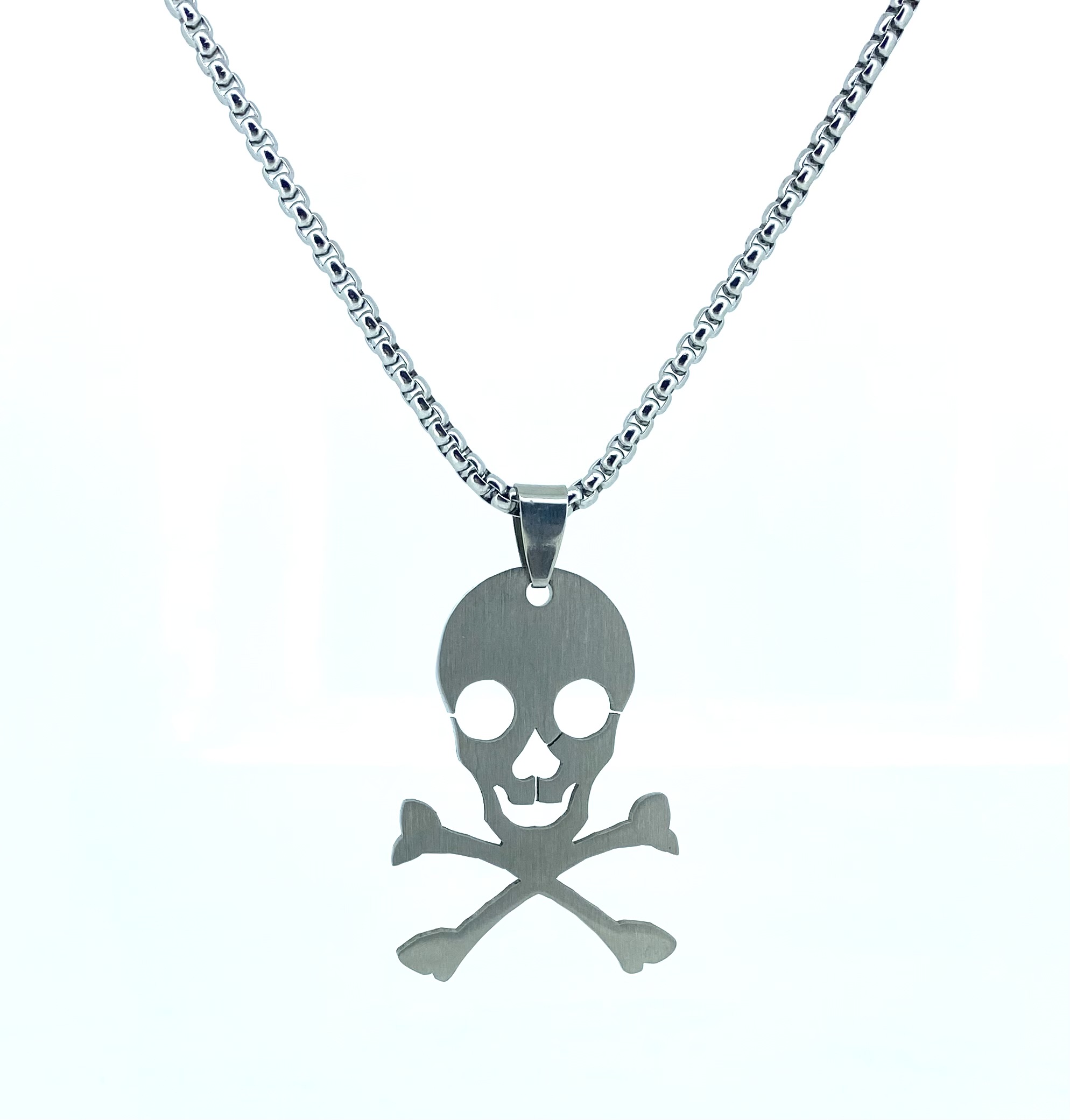Pendentif pour homme en stainless, tête de mort - PD508 - Divers