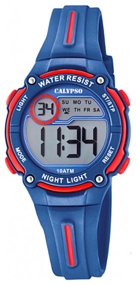 Montre enfant, bracelet silicone, 10ATM, chrono