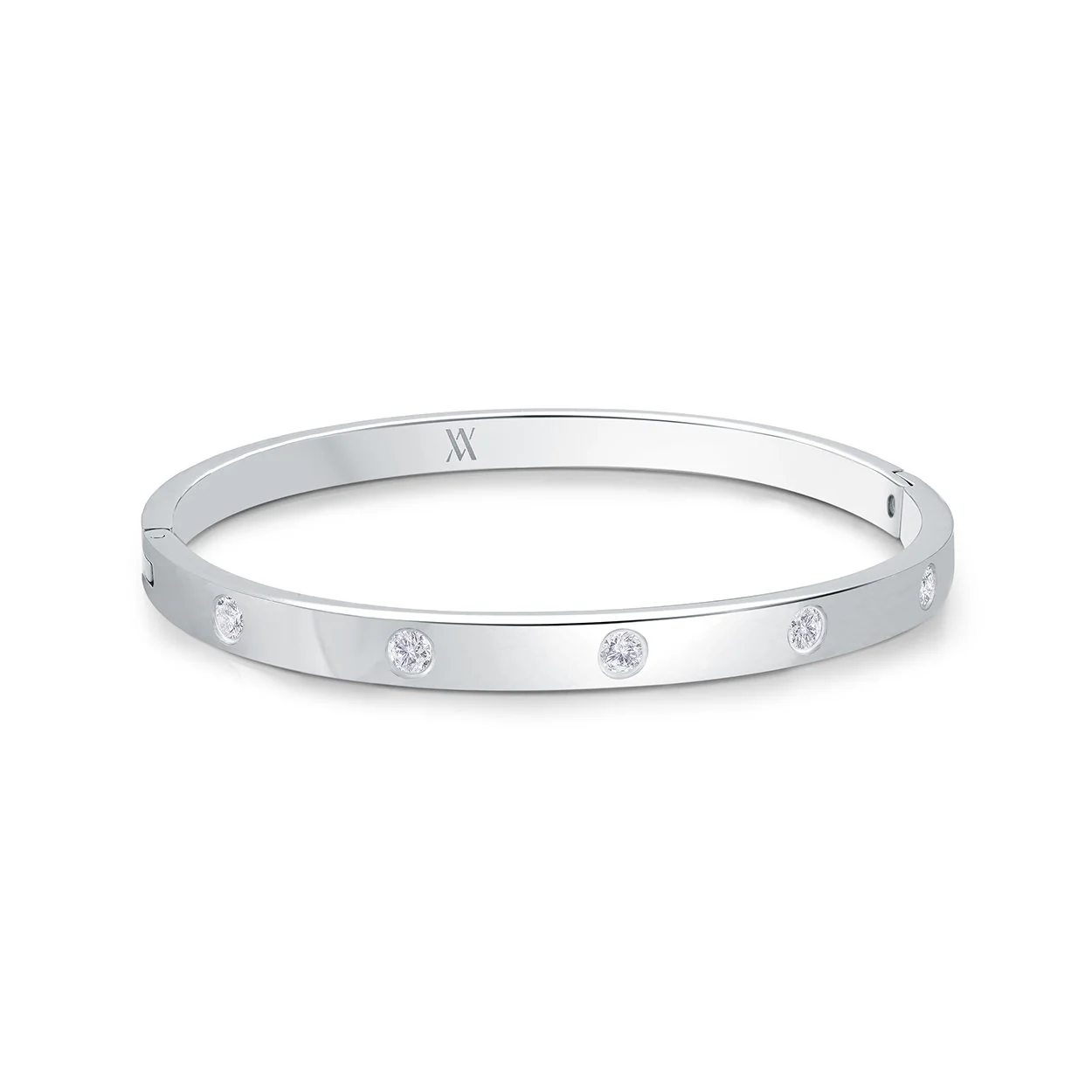 Bracelet rigide pour femme en stainless, cubic zirconium - SWBG114 - Italgem