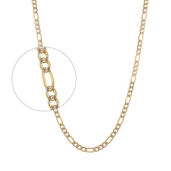 Chaine en or 10k, figaro - 10-FIG32-18 - C.B.E