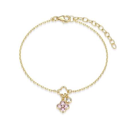 Bracelet pour femme en argent 925, cubic zirconium, fleur - S1AEPV064Q - Reign