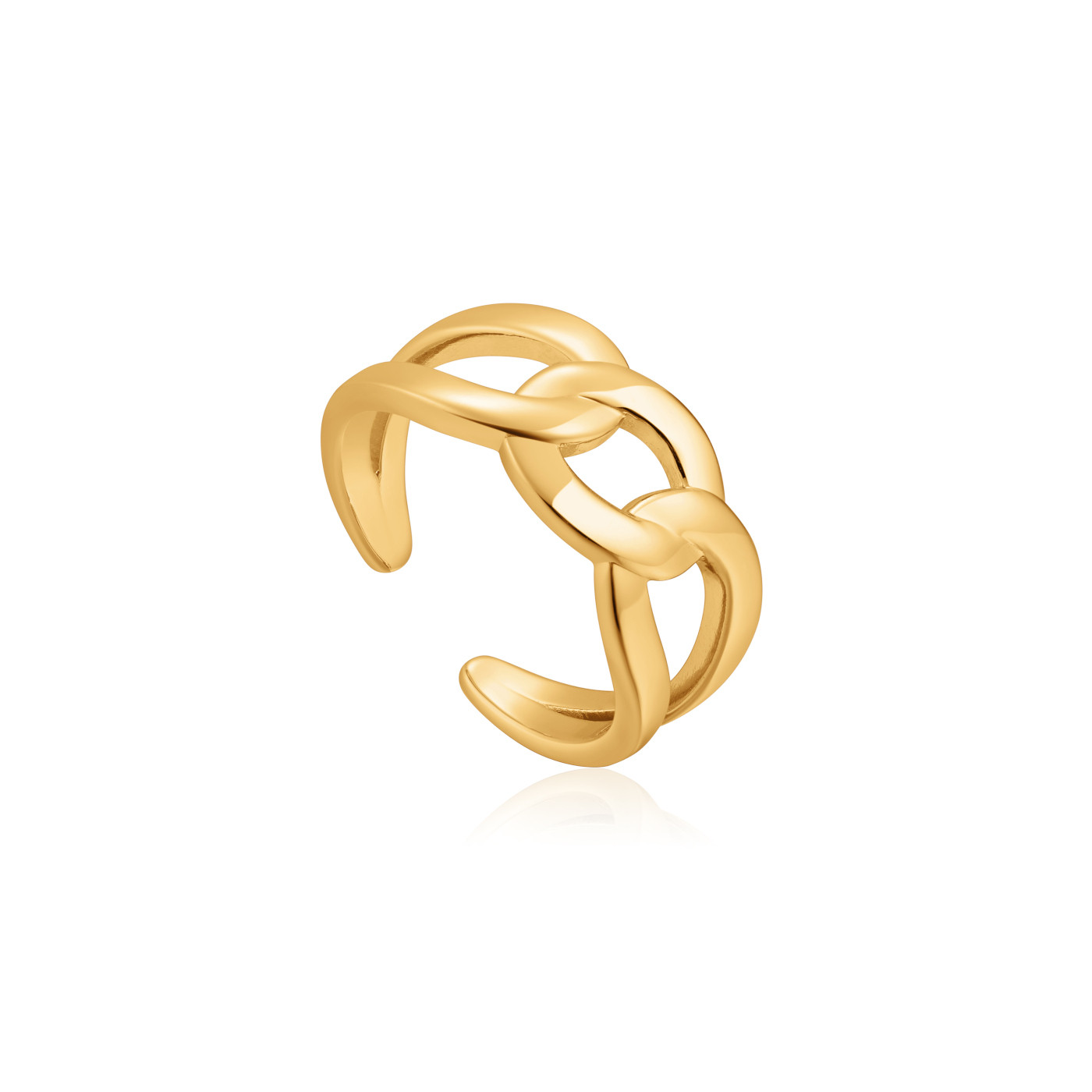 Bague argent 925, gourmette, ouverte