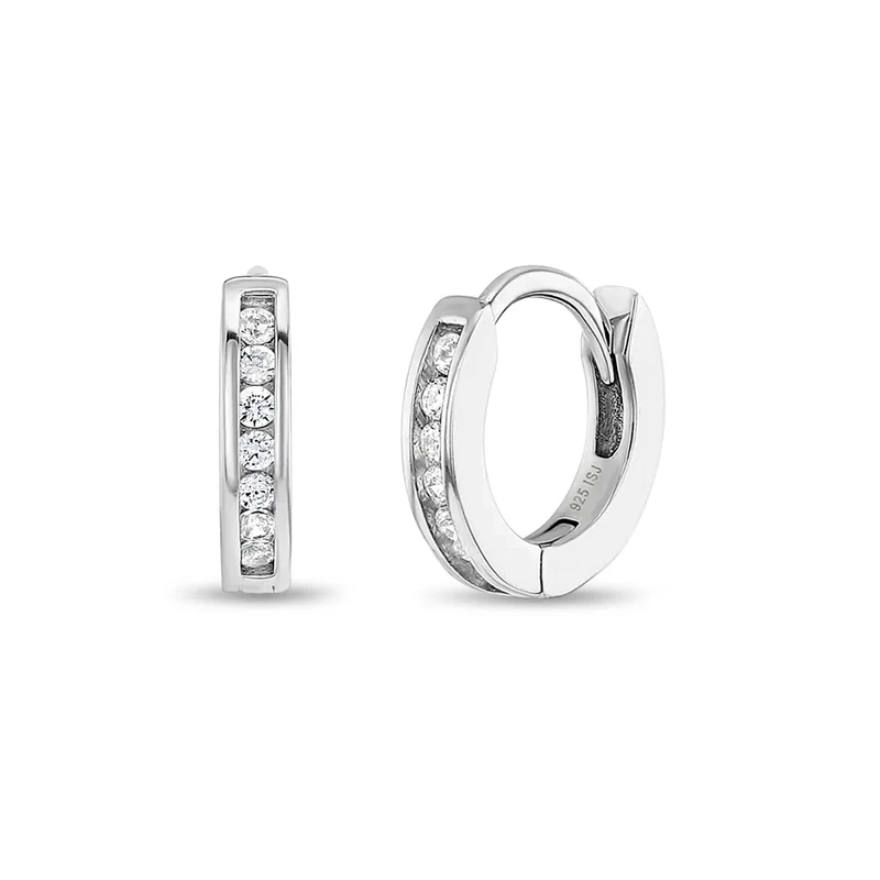 Boucles d'oreilles pour enfant en argent 925, cubic zirconium - SS-03-00434 - In Season Jewelry