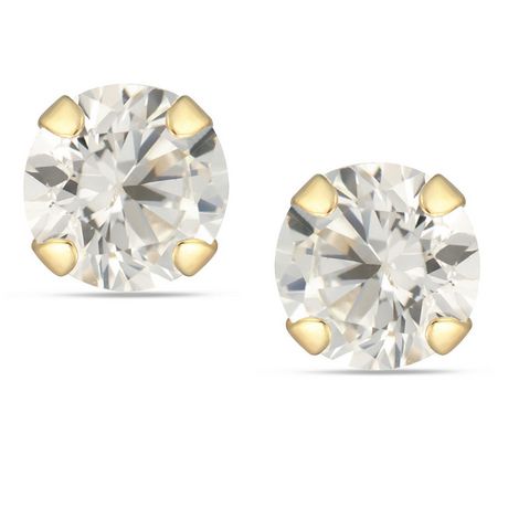 Boucles d'oreilles en or 14k, cubic zirconium