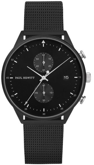 Montre pour homme en stainless stainless, bracelet de mèche, chrono, verre saphir, mouvement suisse, 5ATM