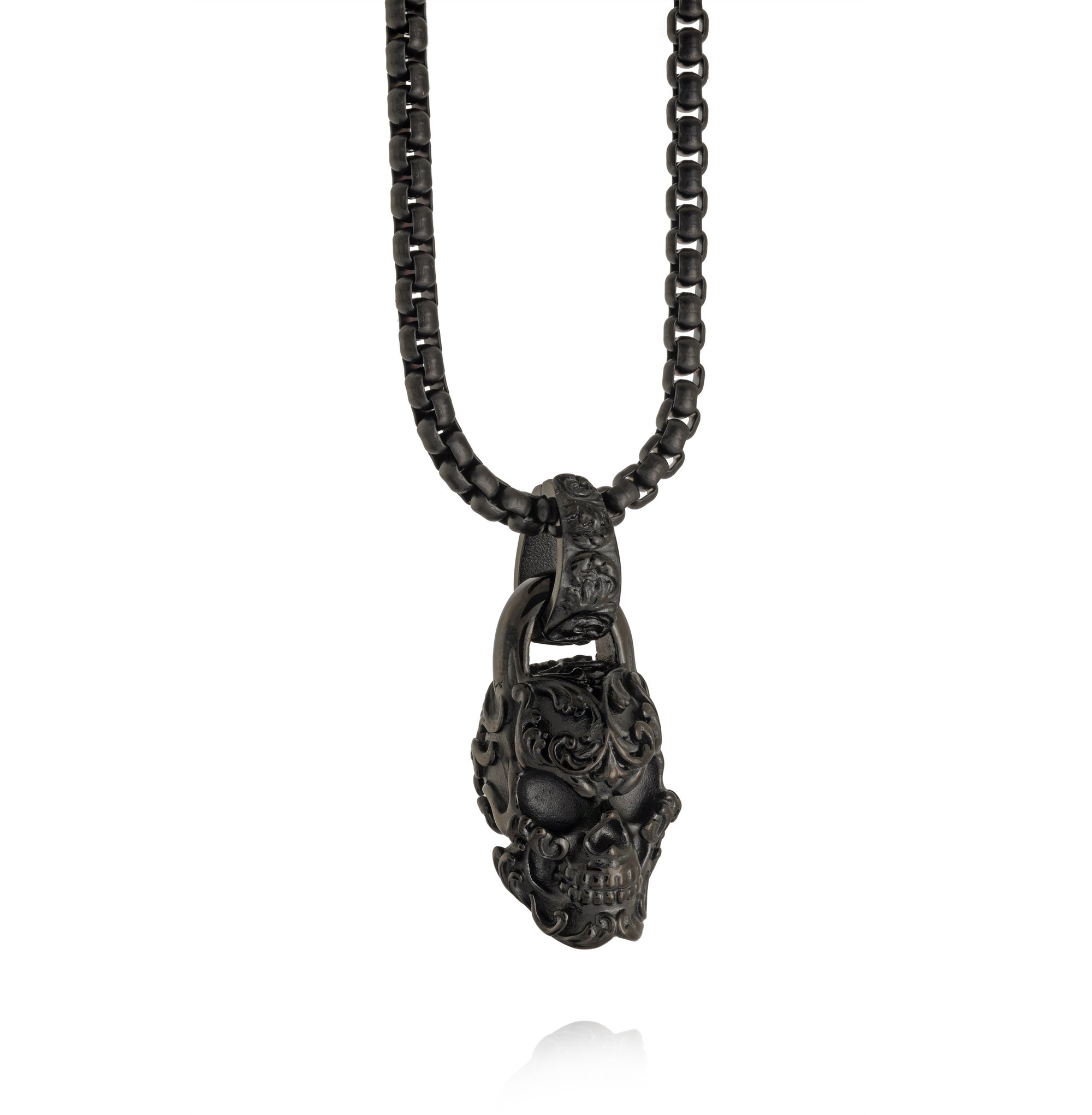 Pendentif pour homme en stainless, tête de mort