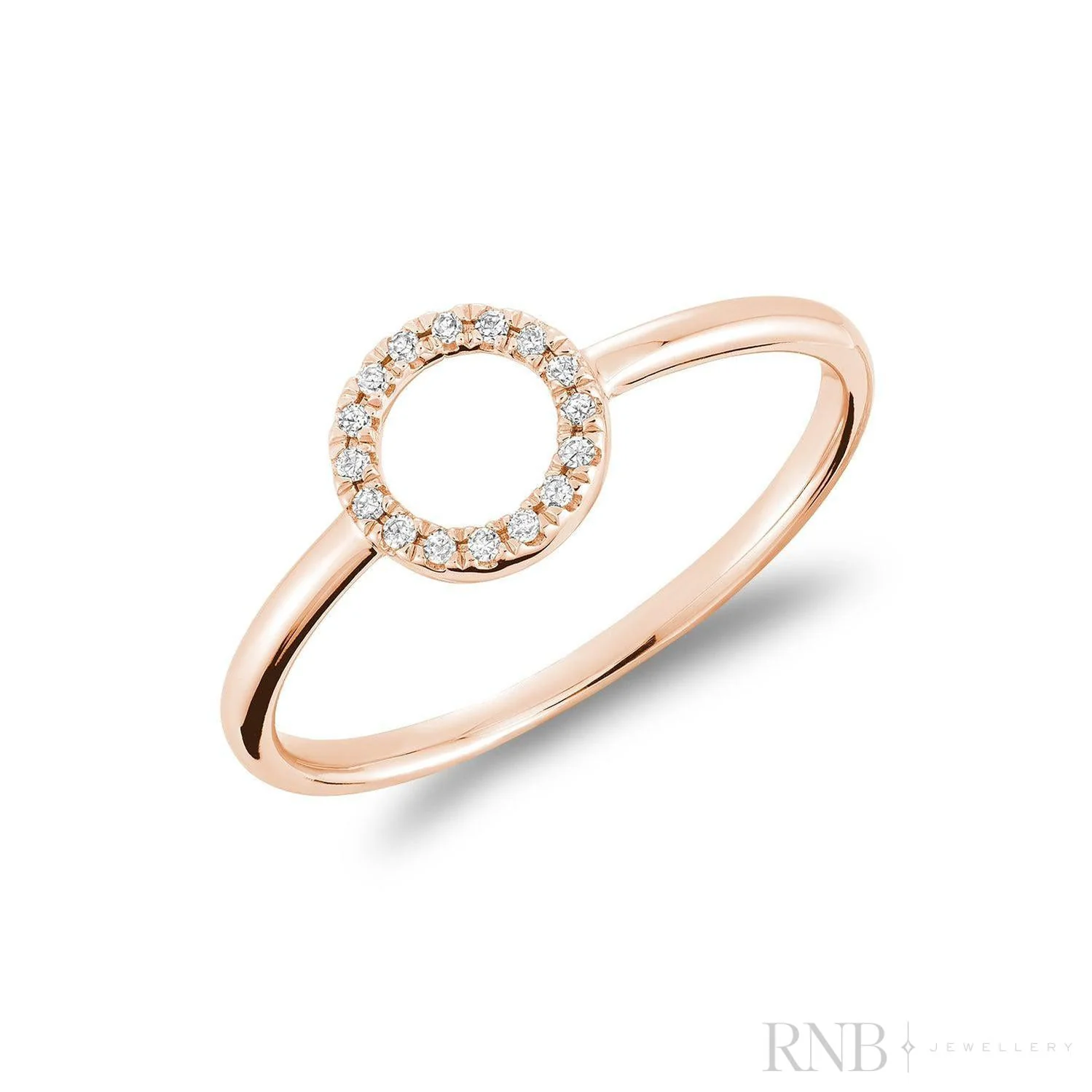 Bague pour femme en or 10K, 16 diamants I-1 HI pour 0.05 carat - 02-0410COLR - RNB