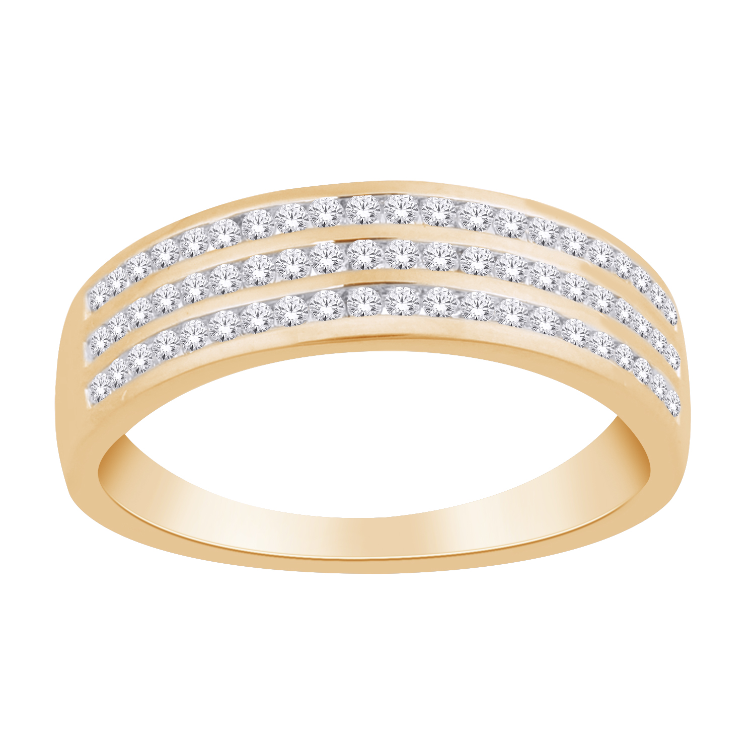 Jonc pour femme en or 10k, 0.40 carat de diamants naturels - SKR40473-40 - SK