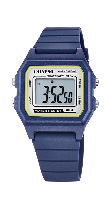Montre en stainless, bracelet de silicone, 10ATM