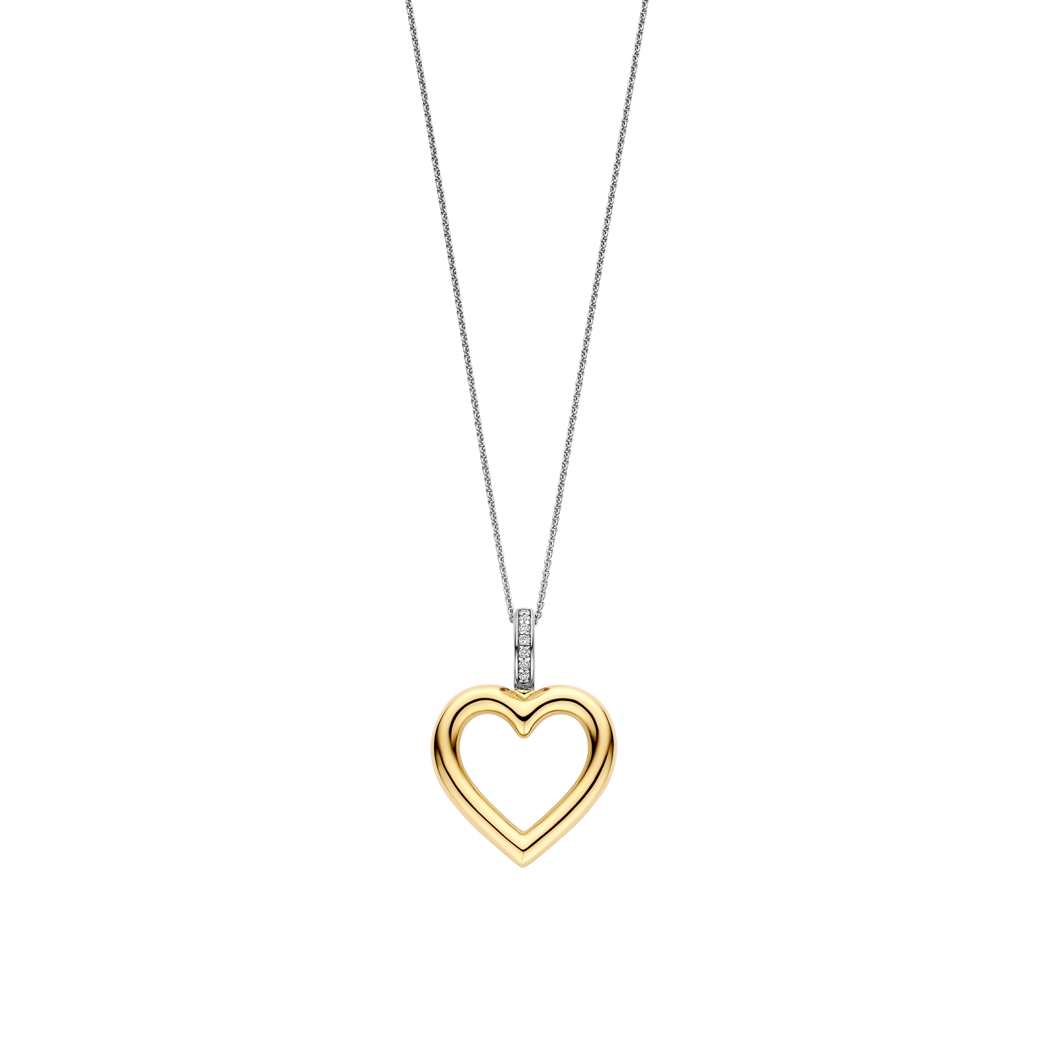 Pendentif pour femme en argent 925, cubic zirconium, coeur - 6858ZY - Ti Sento Milano