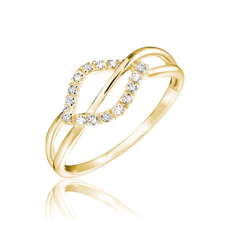 Bague or 10K, 8 points de diamants total