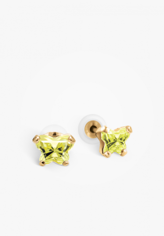 Boucles d'oreilles pour enfant en or 10K, août