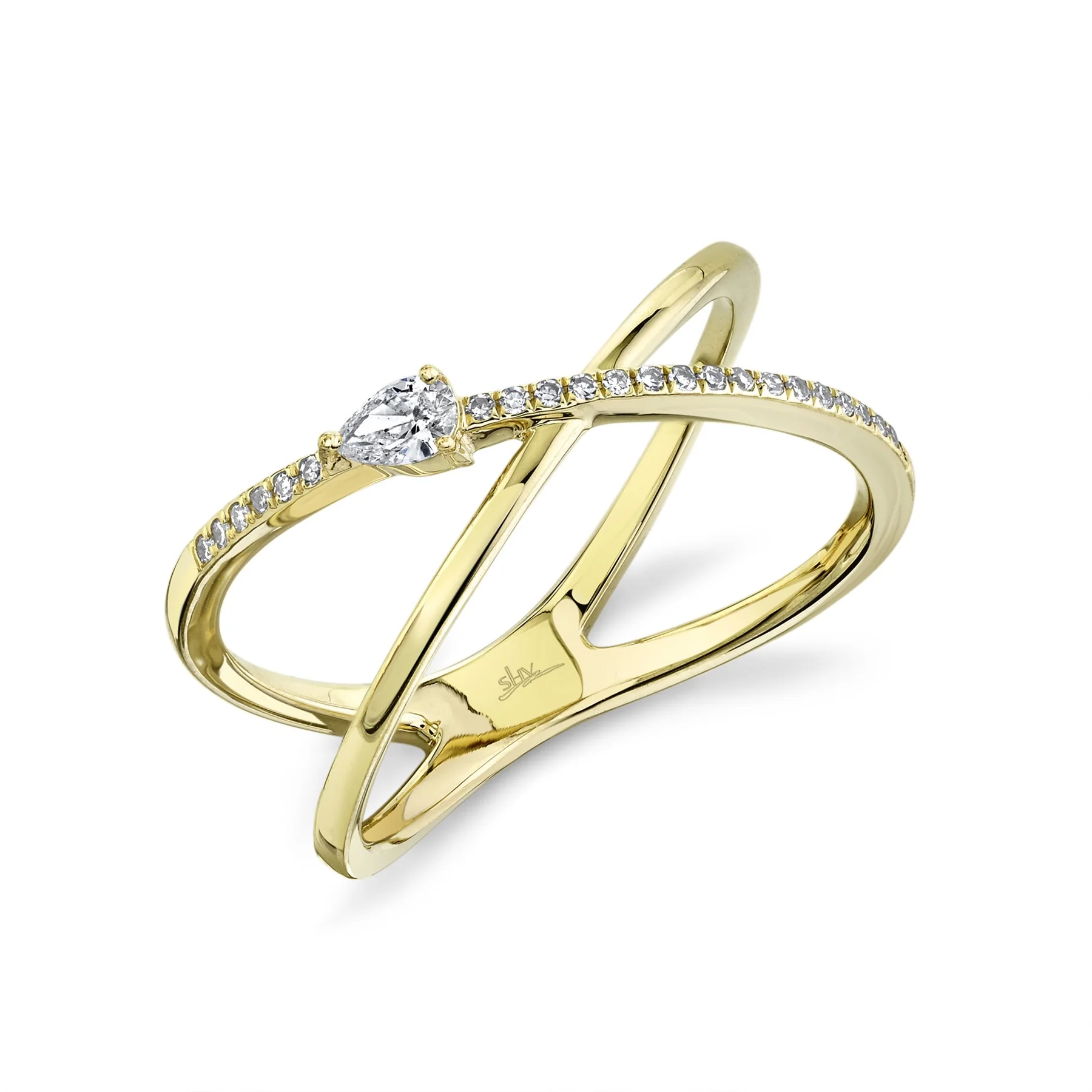 Bague pour femme en or 14k, 0.15 carat de diamants SI