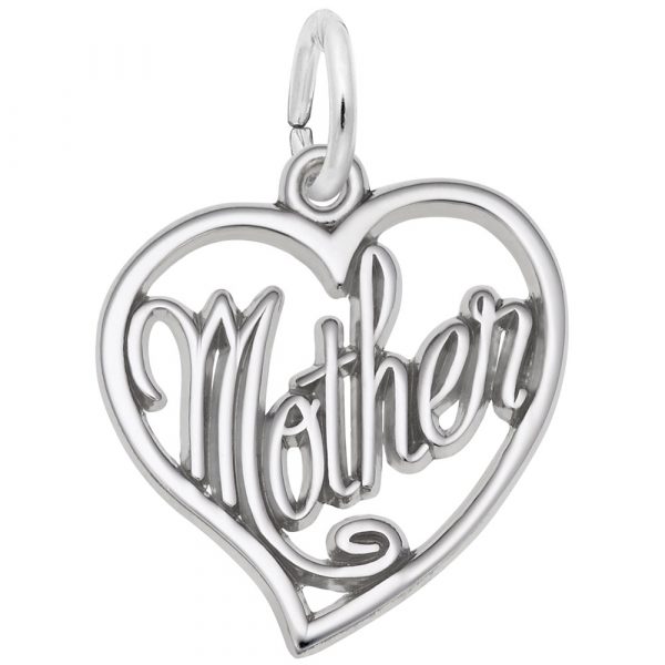 Pendentif en argent 925, maman
