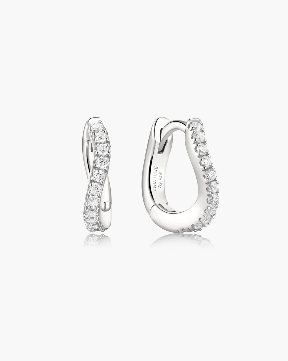 Boucles d'oreilles pour femme en argent 925, cubic zirconium - E079-08H - Ania Haie