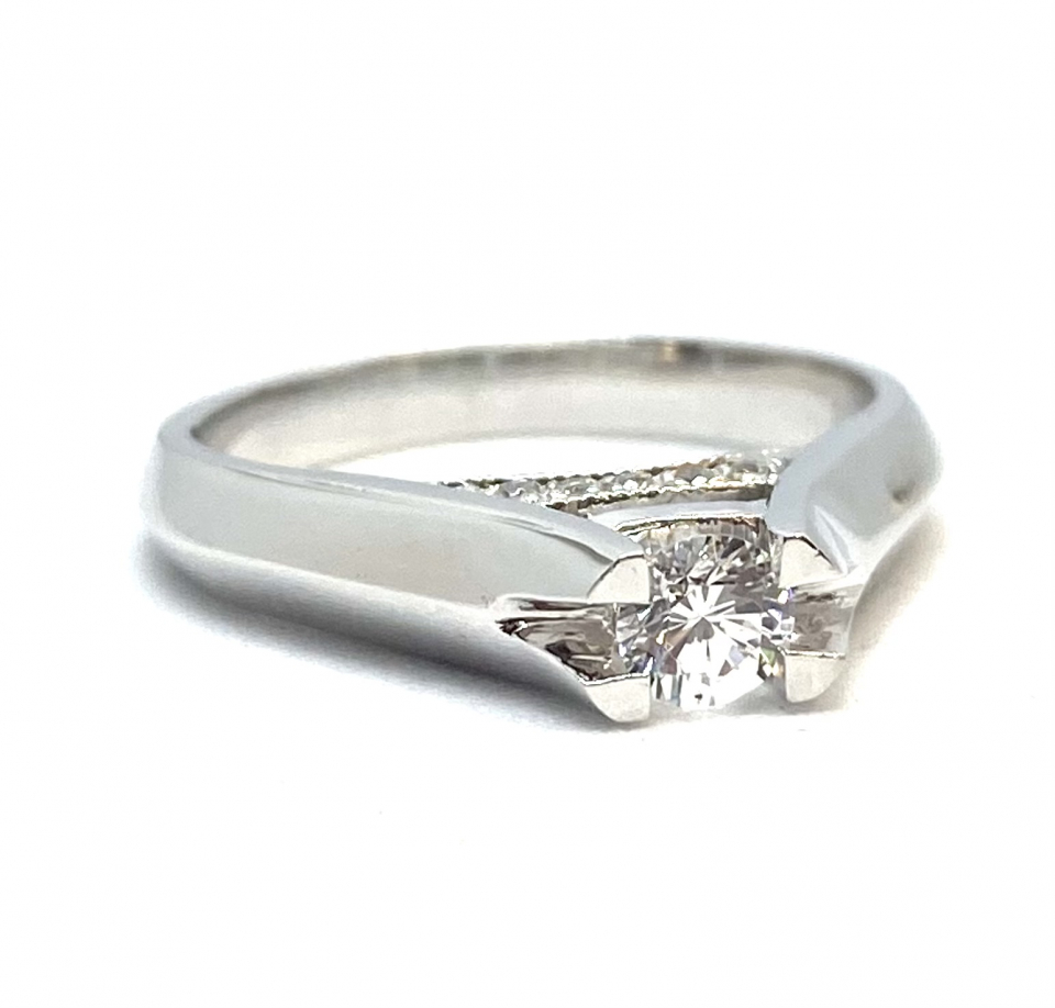 Bague pour femme en or 10K, cubic zirconium - BG0006 - Delmar