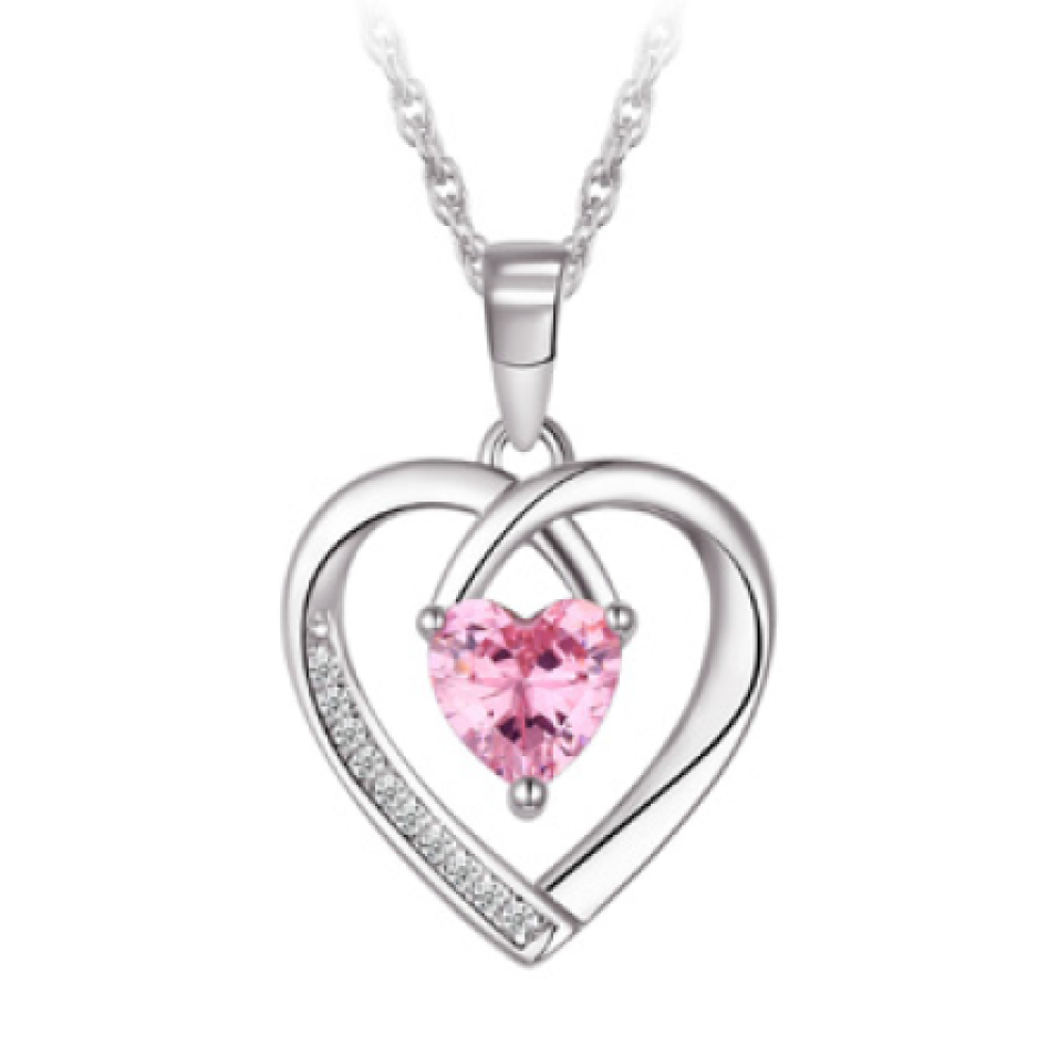 Pendentif pour femme en argent 925, cubic zirconium, coeur - L367P - Legend