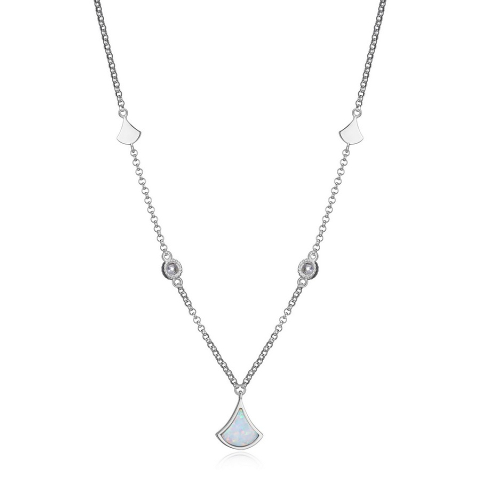 Pendentif pour femme en argent 925, opale, cubic zirconium - R0LBJQ3944 - ELLE