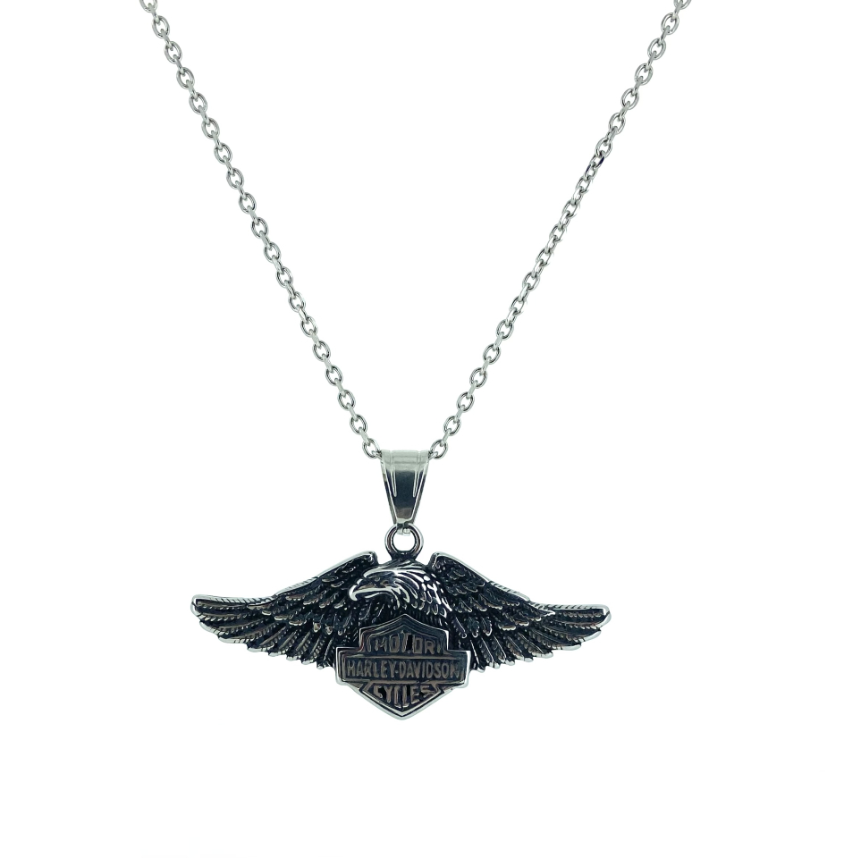 Pendentif pour homme en stainless, Harley Davidson, aigle - HARLEY07 - Nathalie Belanger