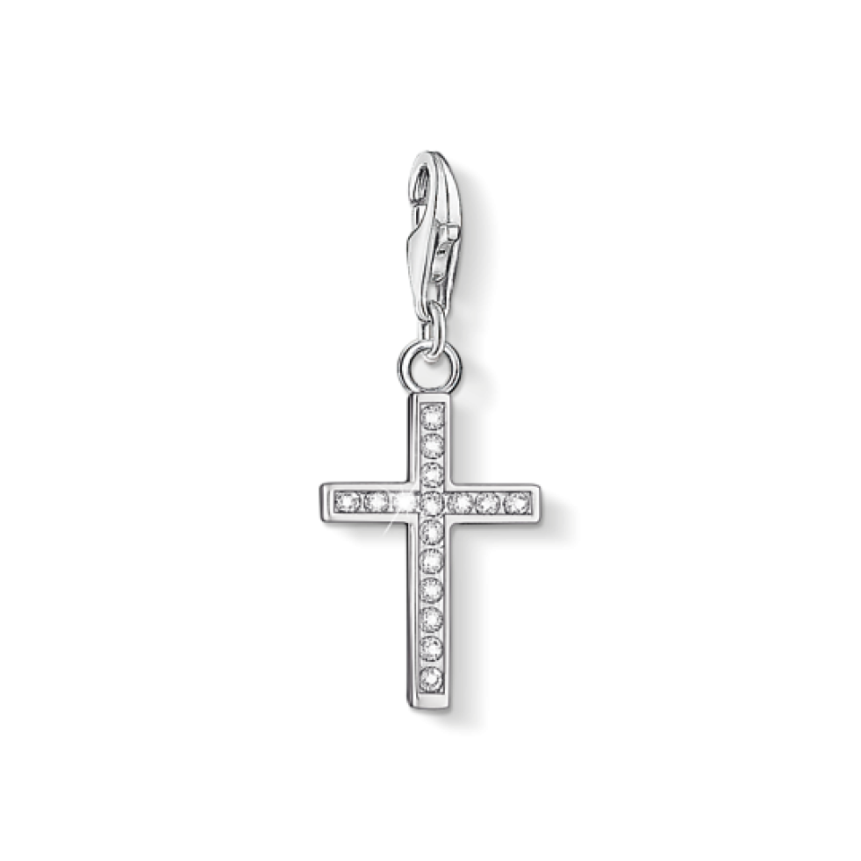 Breloque pour femme en argent 925, cubic zirconium, croix - 0049-051-14 - Thomas Sabo