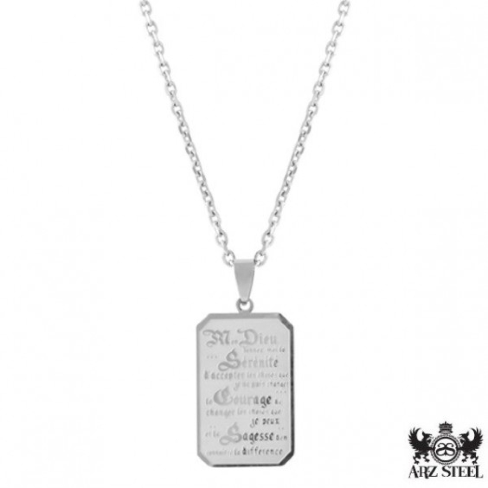 Pendantif stainless, prière de sérénité - SSP106 - Arezzo