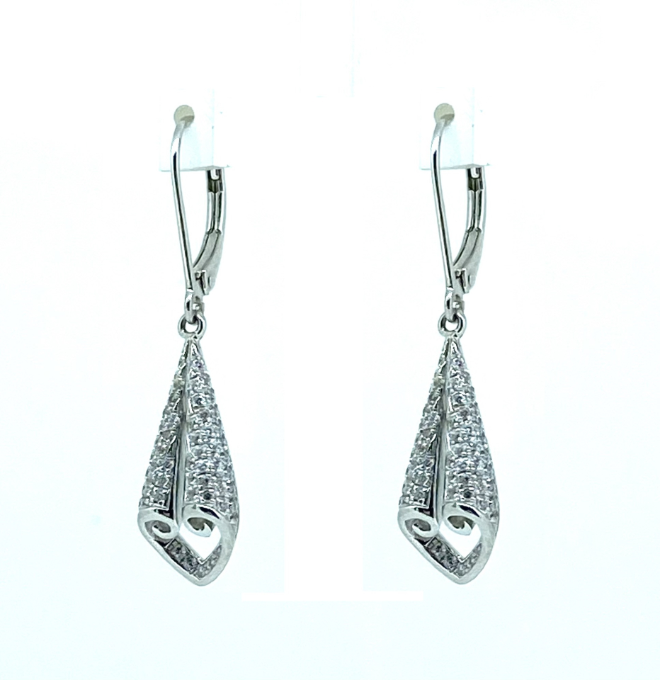 Boucles d'oreilles pour femme en argent 925, cubic zirconium - BO414 - Divers