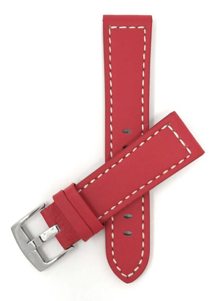 Bracelet de montre en cuir tressé blanc et stainless - 516S.24.RG - Banda Swiss