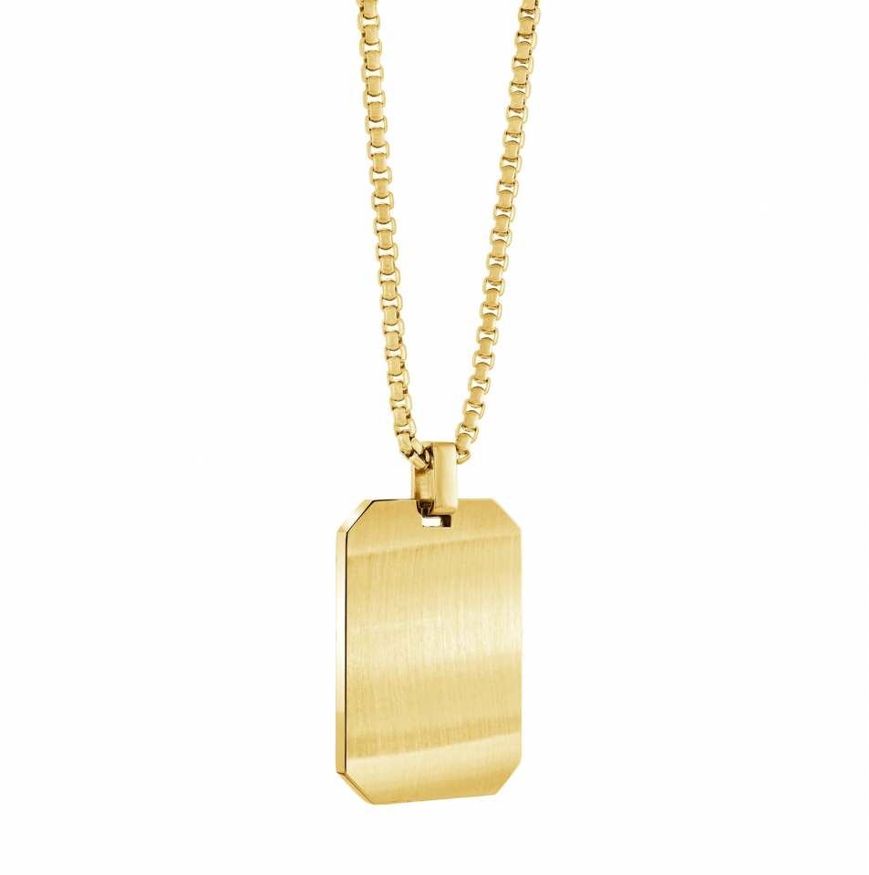 Pendentif pour homme en stainless, plaque unie - SP271 - Italgem