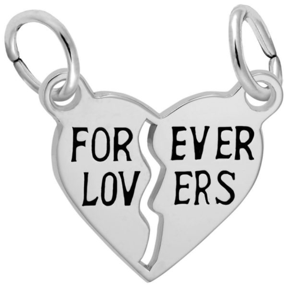 Pendentif en argent 925, coeur 