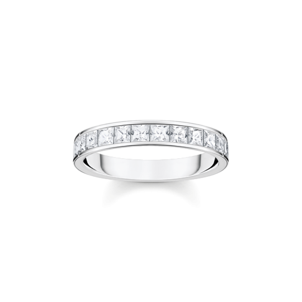Jonc semi-éternité pour femme en argent 925, cubic zirconium - TR2358-051-14-54 - Thomas Sabo
