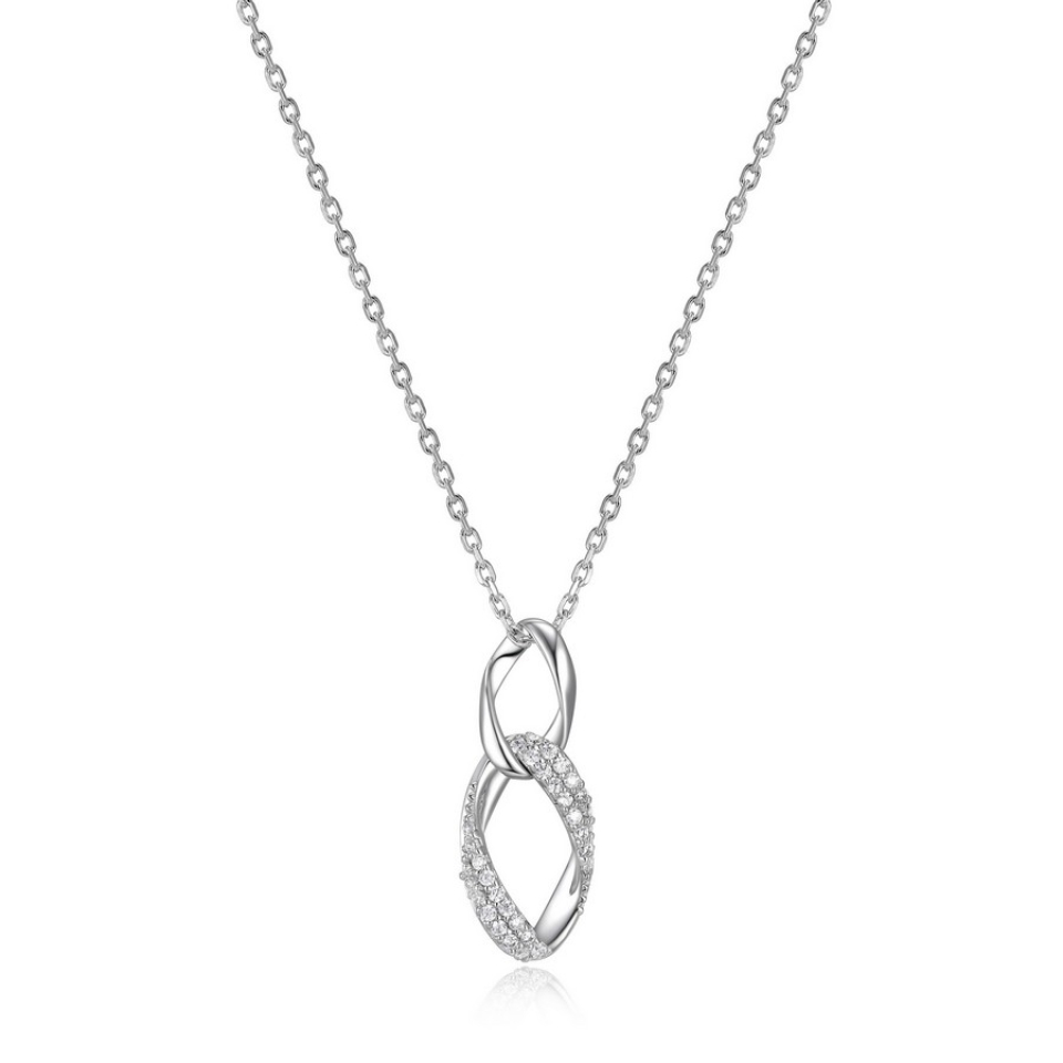 Pendentif pour femme en argent 925, zircons - R0LBRF0046 - ELLE