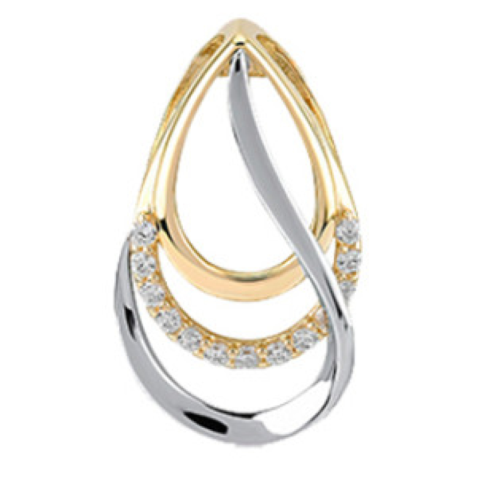 Pendentif pour femme en or 10k, cubic zirconium - CV1345P - RPM