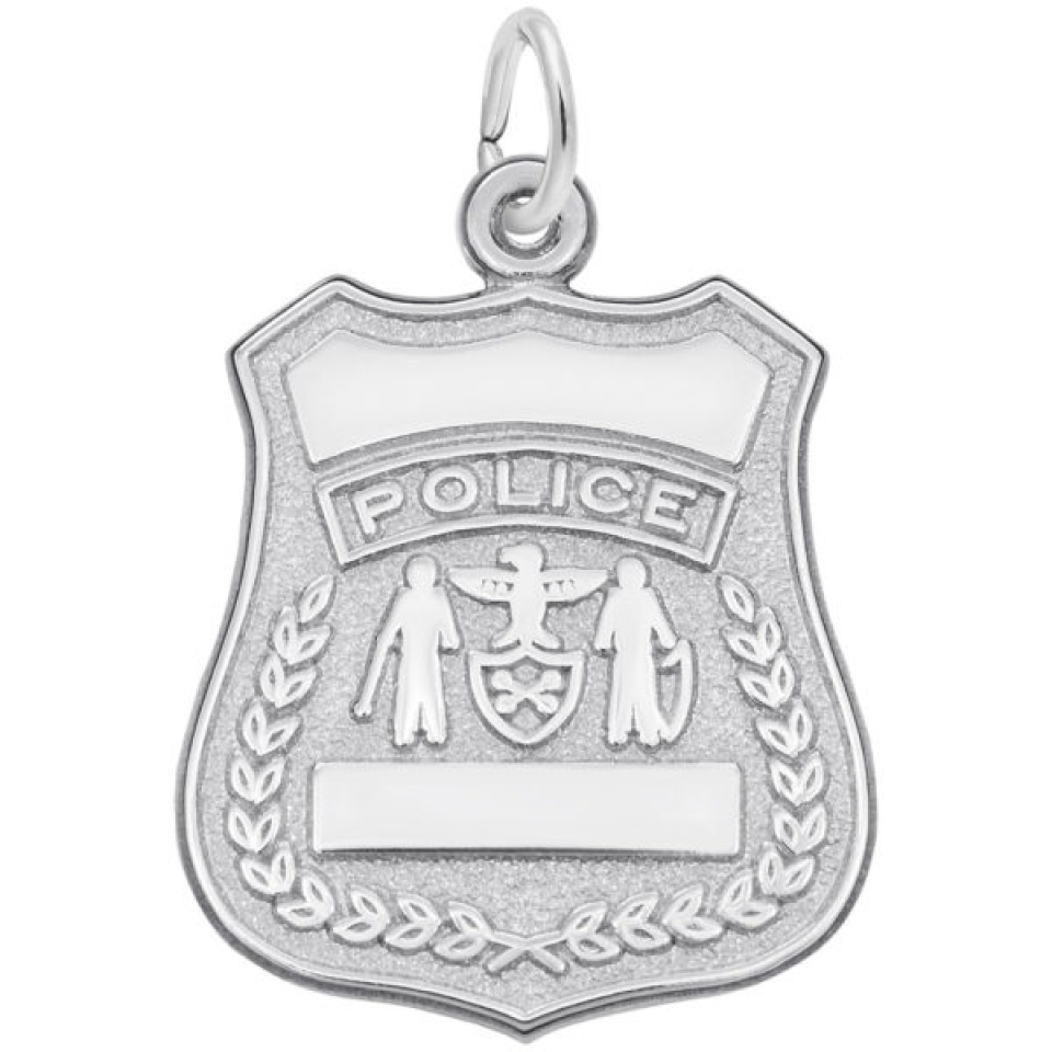 Pendentif en argent 925, badge de police - 10-3039-000 - Rembrandt Charms