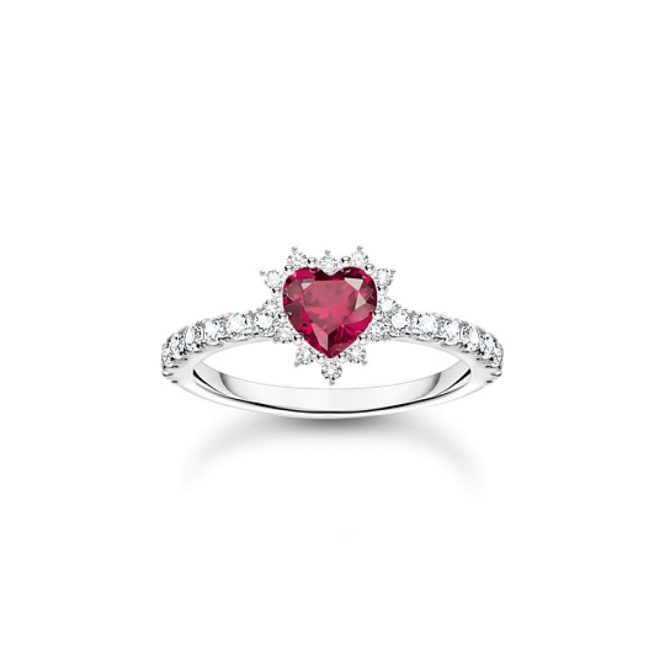Bague pour femme en argent 925, cubic zirconium, coeur - TR2484-013-10-54 - Thomas Sabo