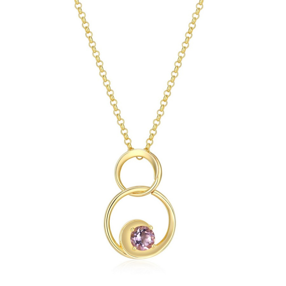 Pendentif pour femme en argent 925, améthyste - 30LBYSDH46 - ELLE