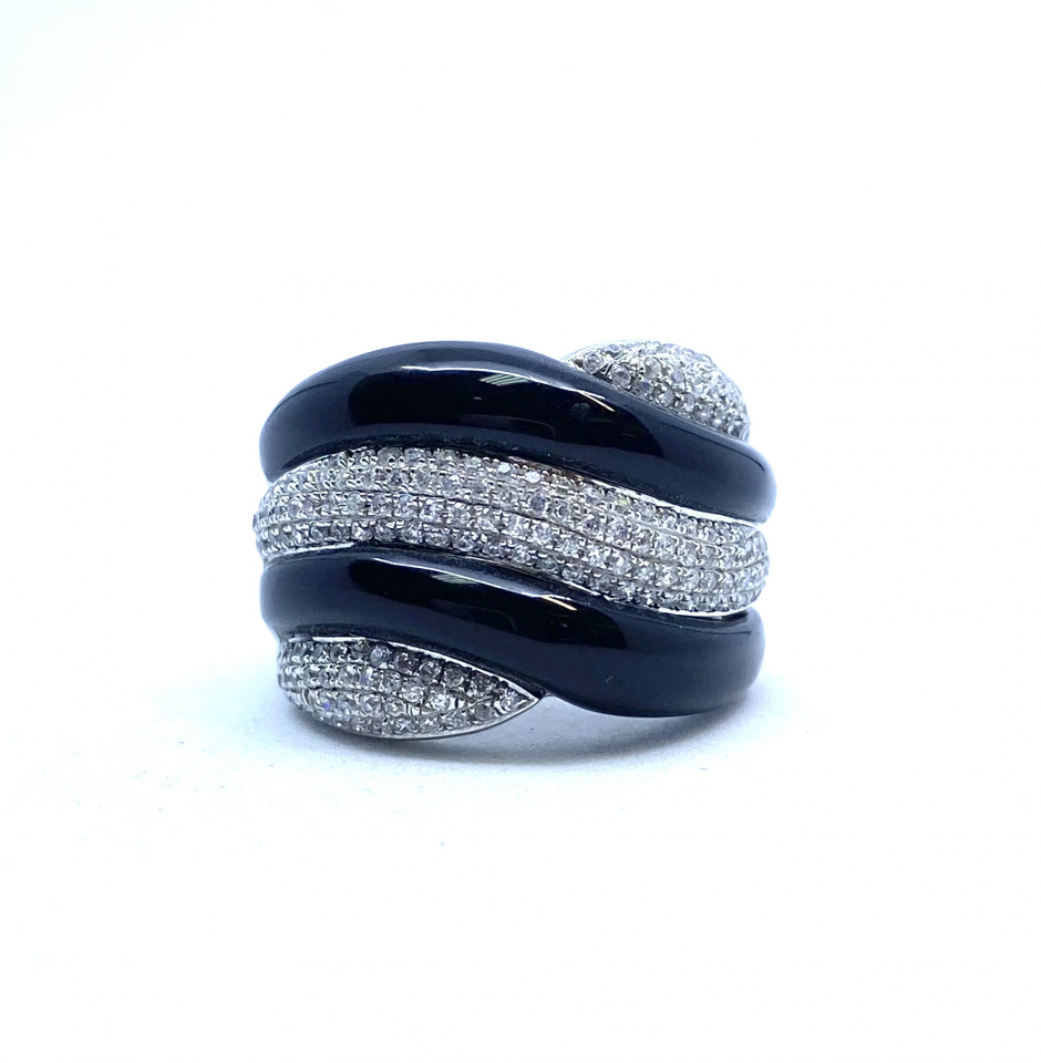 Bague pour femme en argent 925, zircons - ESR50018-7.5 - Ethan Stars